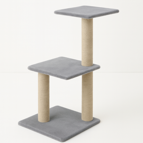 Arbre à Chat Multi-Niveaux 80 cm – Griffoirs et Plateformes Stables pour 1 à 2 Chats d’Intérieur